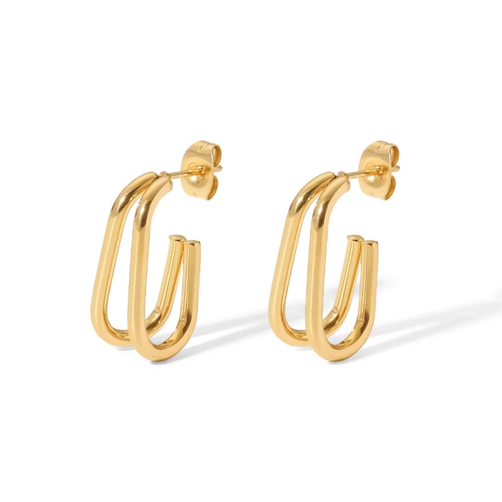 Double line earrings