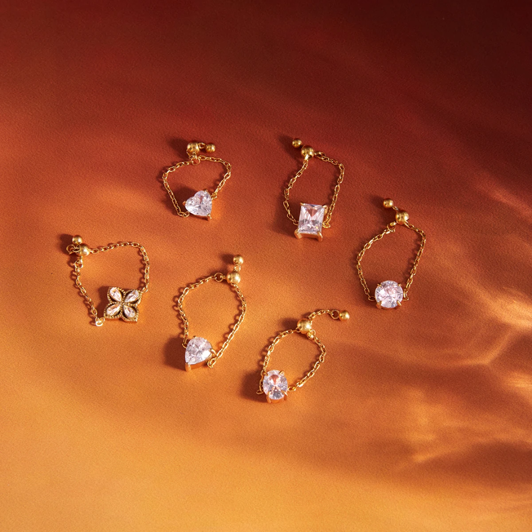 Iris Chain Ring