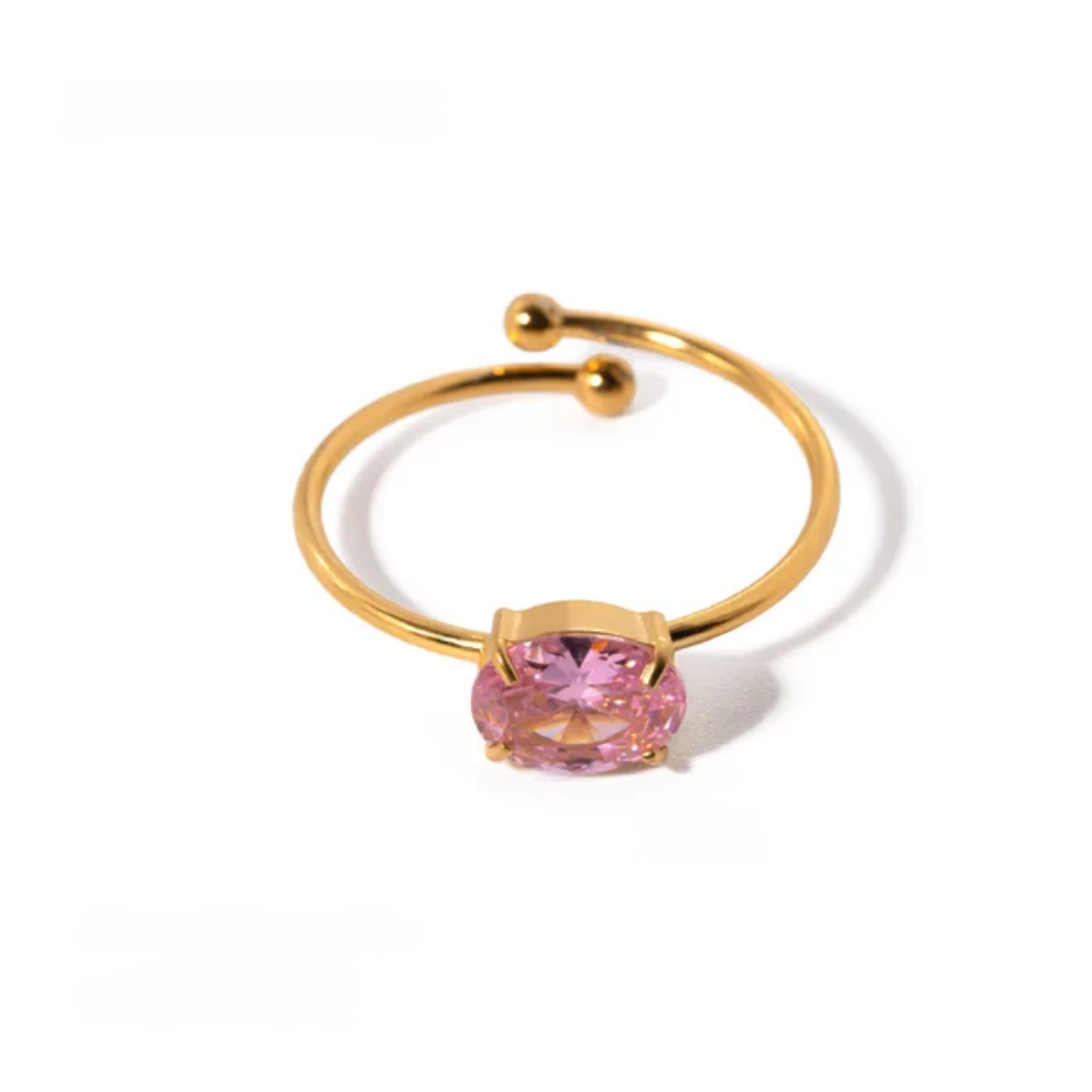 Oval Zircon Ring