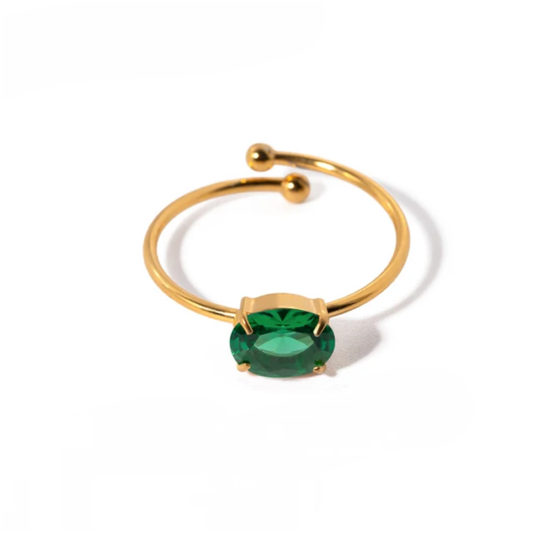 Oval Zircon Ring