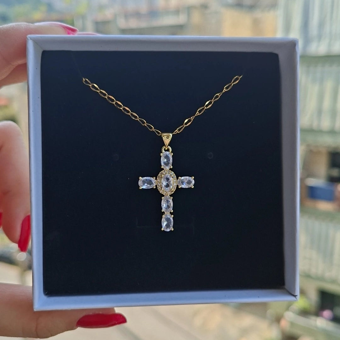 Divine Spark Cross Necklace