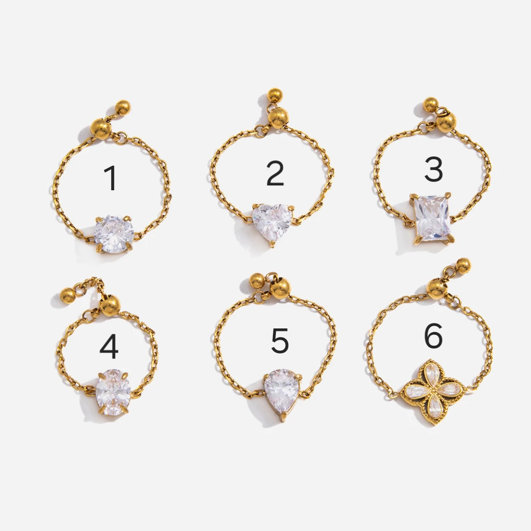 Iris Chain Ring