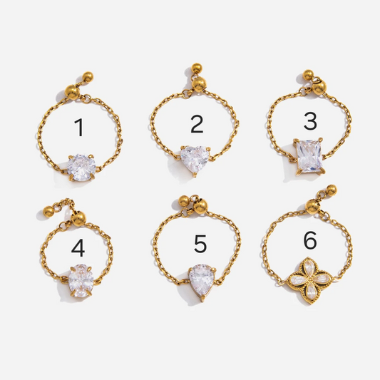 Iris Chain Ring