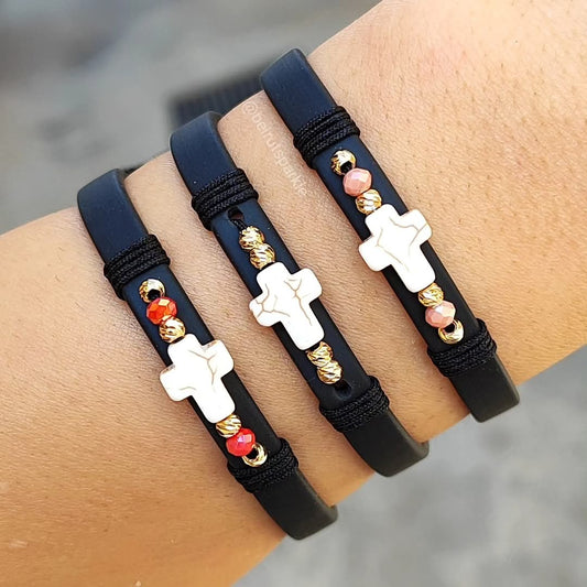 Cross Stone Bracelet