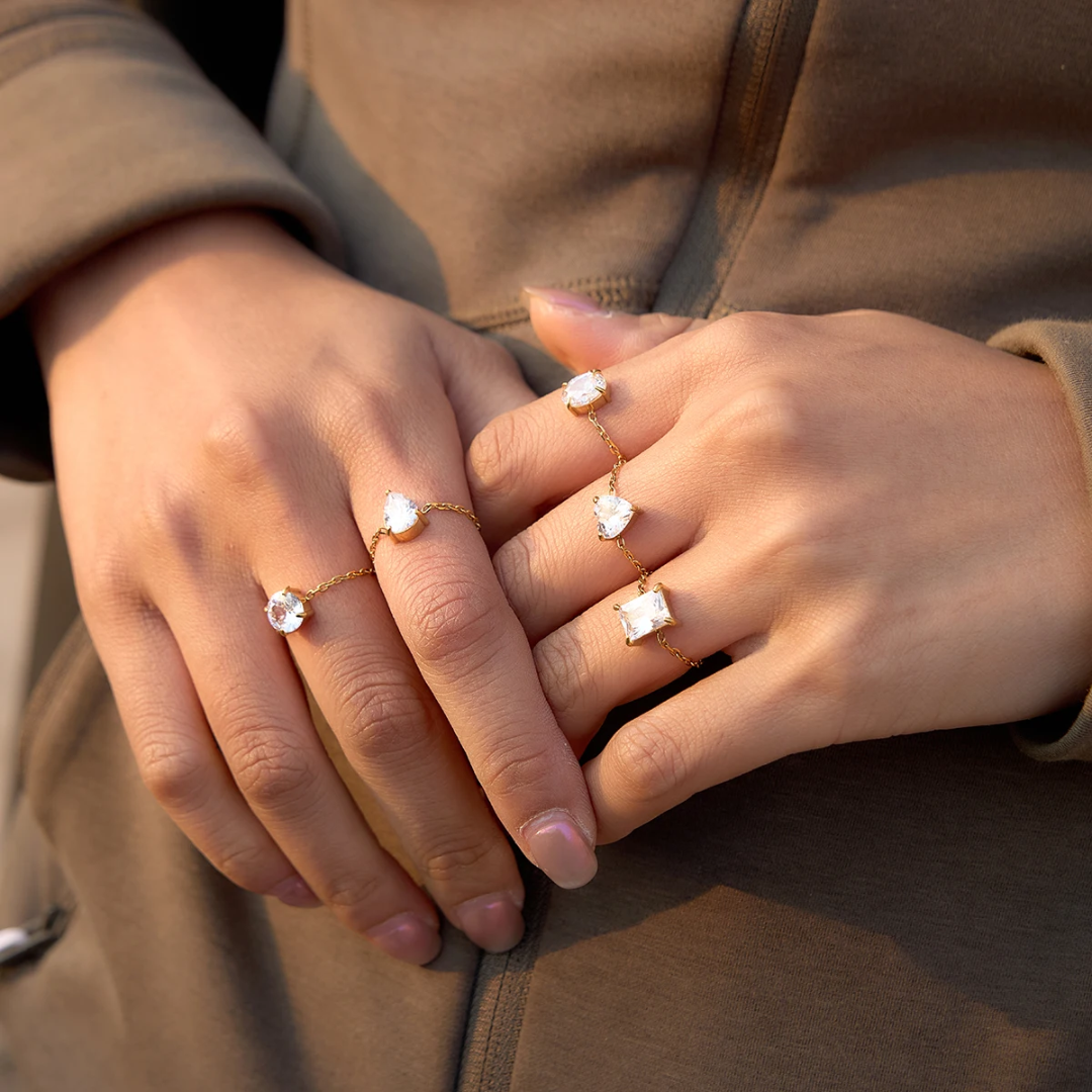 Iris Chain Ring