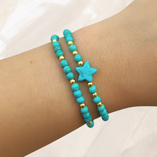 2 Layers Blue Star Bracelet