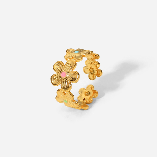 Colorful Flowers Ring