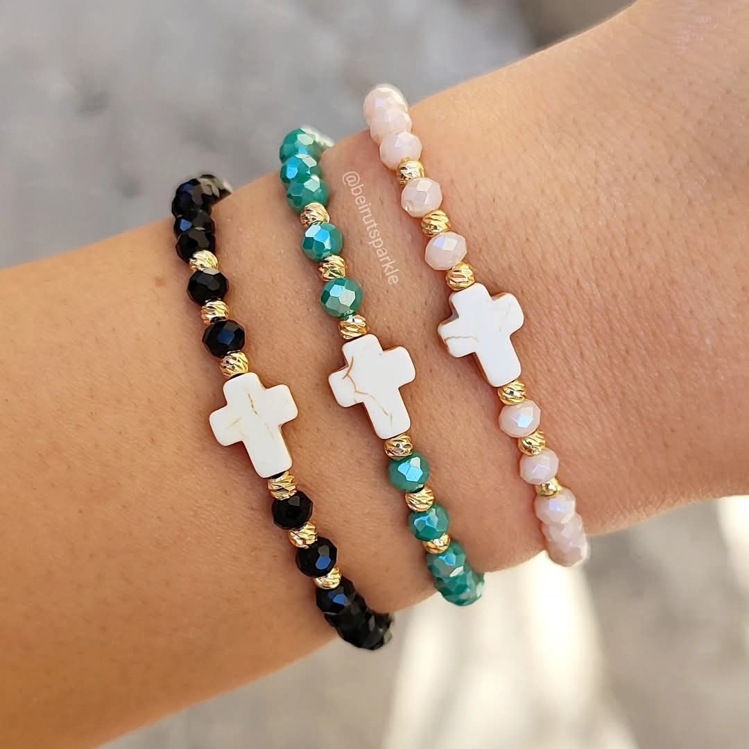 Crystal Cross Bracelet