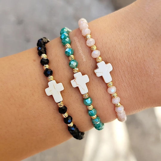 Crystal Cross Bracelet