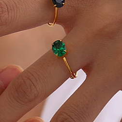 Talia ring in Green
