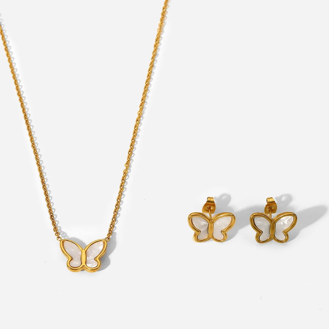 Opal Butterfly Set (necklace&earrings)